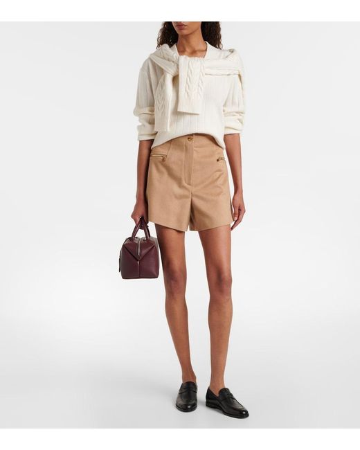 Max Mara Natural Wool Shorts