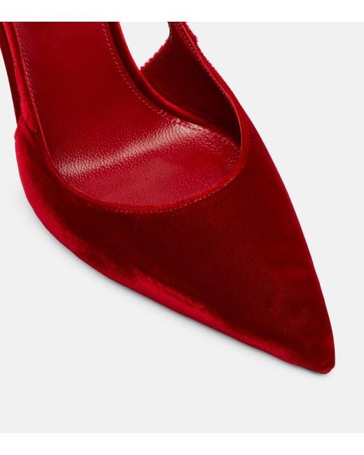 Aquazzura Red Dangerous Liaisons 105 Velvet Pumps