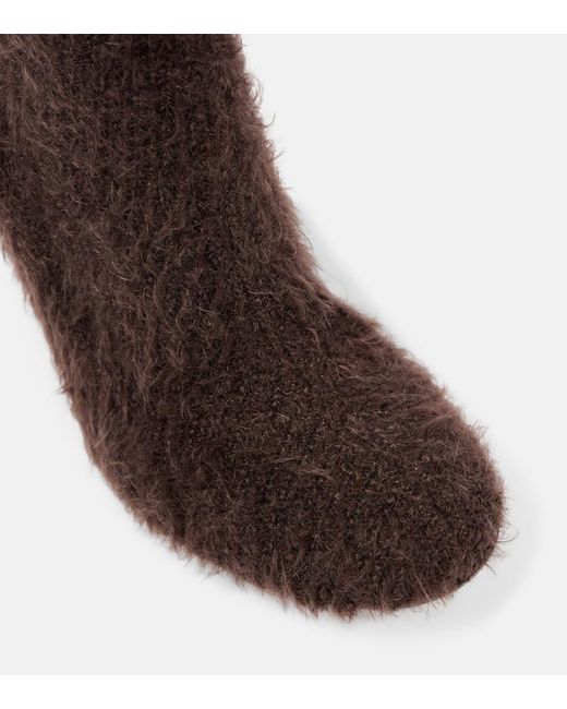 Gianvito Rossi Brown Finny 85 Knitted Sock Boots