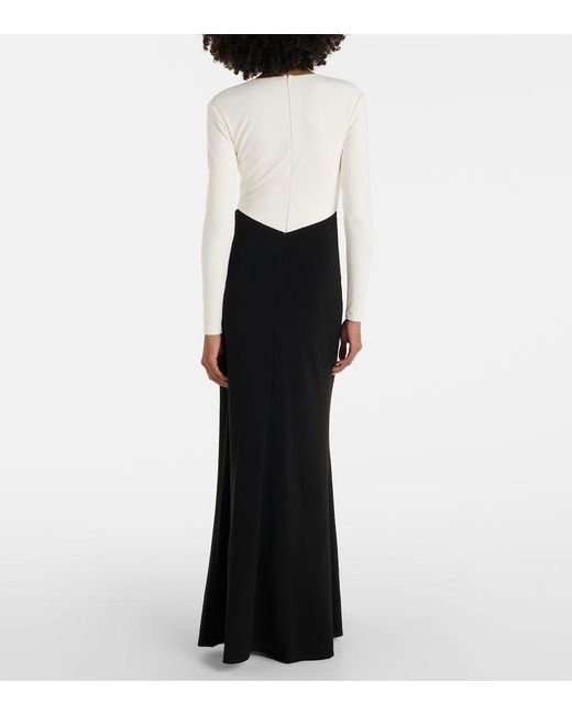Roland Mouret Black Draped Jersey Gown