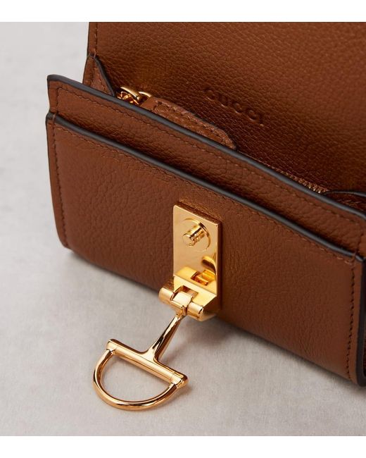 Gucci Brown Softbit Leather Card Case