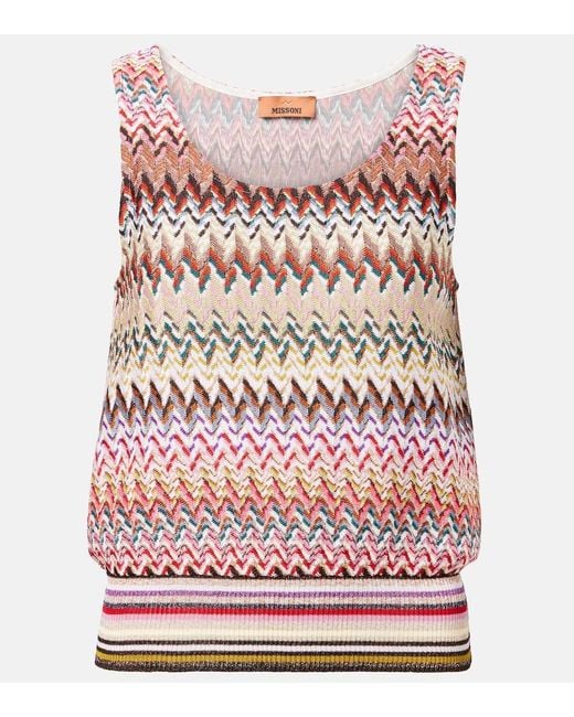 Missoni Pink Zigzag Lame Top