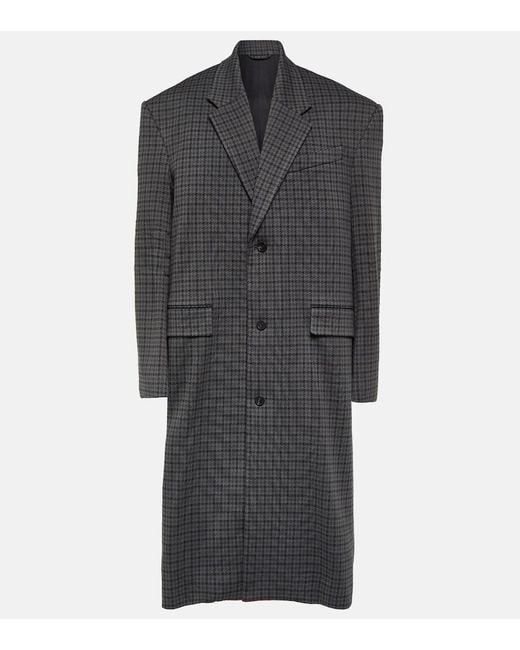 Balenciaga Black Oversized Single-Breasted Coat