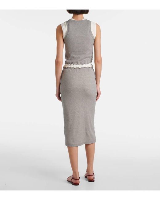 Jil Sander Gray Midirock Aus Jersey