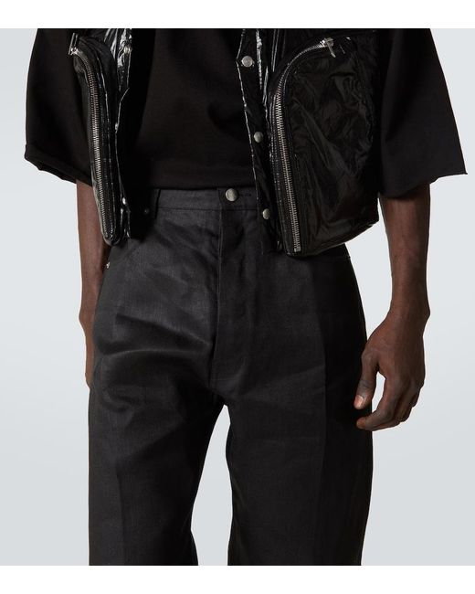 Pantalon Ample Geth En Lin Rick Owens pour homme en coloris Black