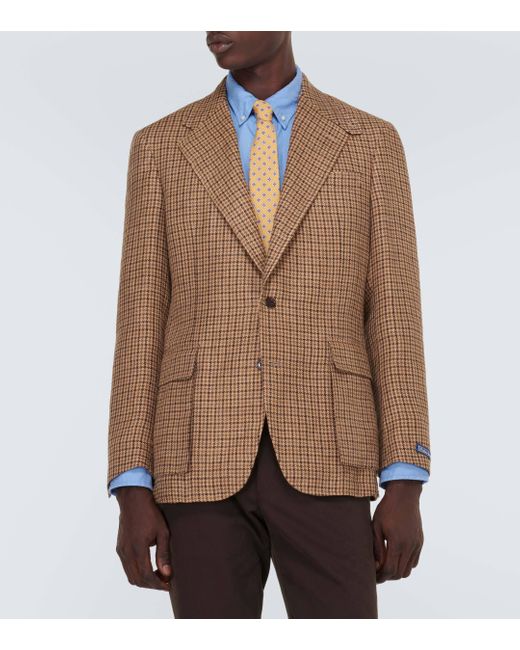 Polo Ralph Lauren Brown Linen And Silk Blazer for men