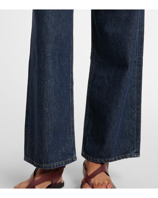Agolde Blue Ren High-Rise Wide-Leg Jeans