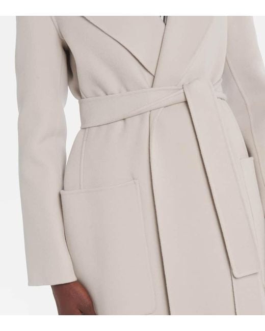 Max Mara Natural Paolore Wool Wrap Coat