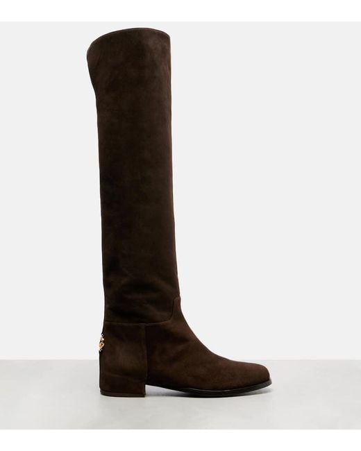 Cuissardes En Daim Dolce & Gabbana en coloris Brown