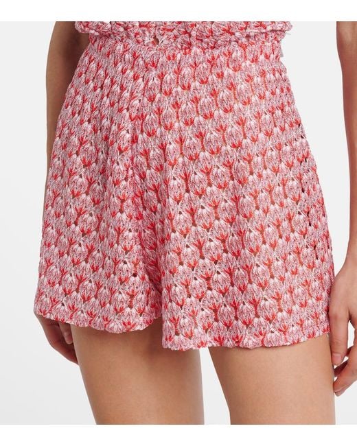 Missoni Pink Open-Knit Lame Playsuit