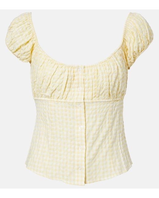 Montce Metallic Millie Gingham Top