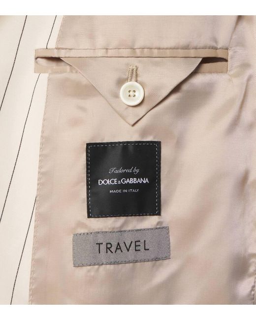 Blazer De Mezcla De Algodon A Rayas Dolce & Gabbana de hombre de color Natural