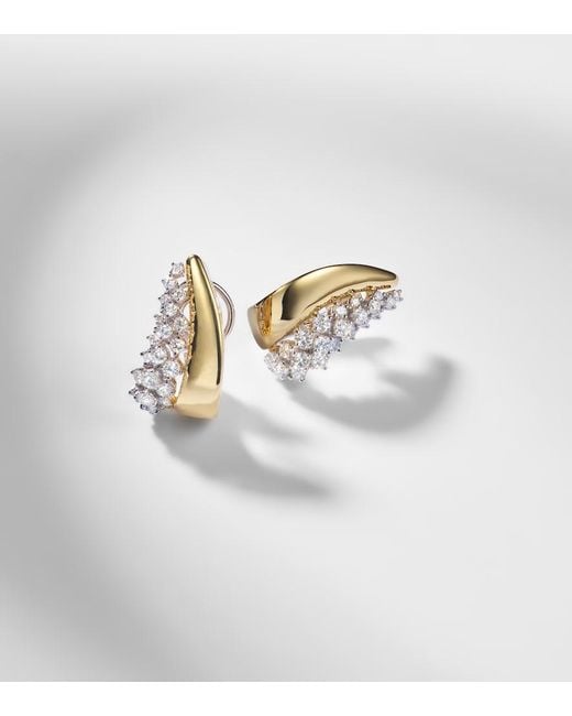 YEPREM White Golden Strada 18Kt And Earrings With Diamonds