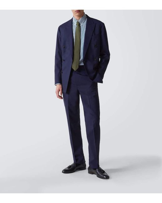 Camisa De Algodon A Rayas Dunhill de hombre de color Blue