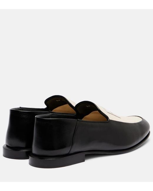 Givenchy Black Loafers Label Aus Leder Und Canvas