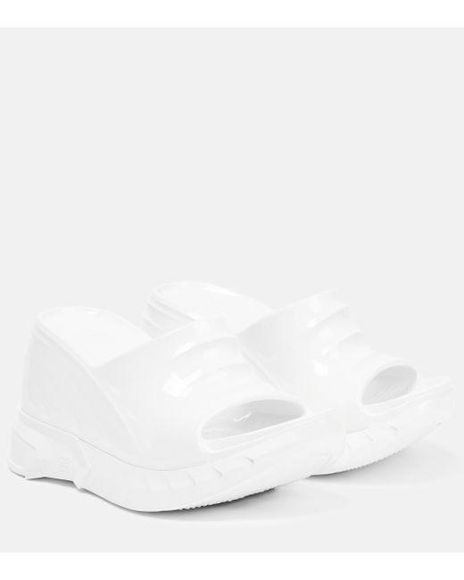 Givenchy White Wedge-Pantoletten Marshmallow