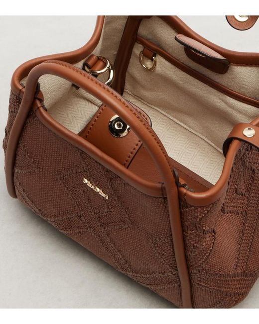 Max Mara Brown Marin Small Leather-Trimmed Top-Handle Bag