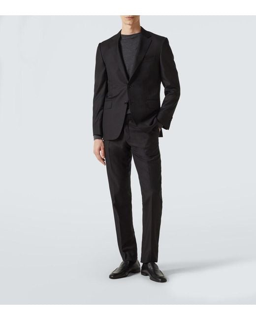 Manolo Blahnik Black Truro Leather Loafers for men