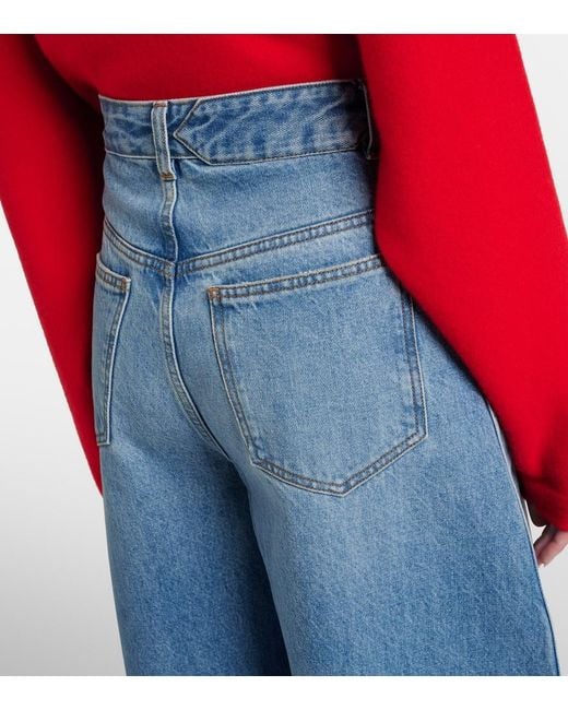 Jacquemus Blue Barrel-Leg Jeans