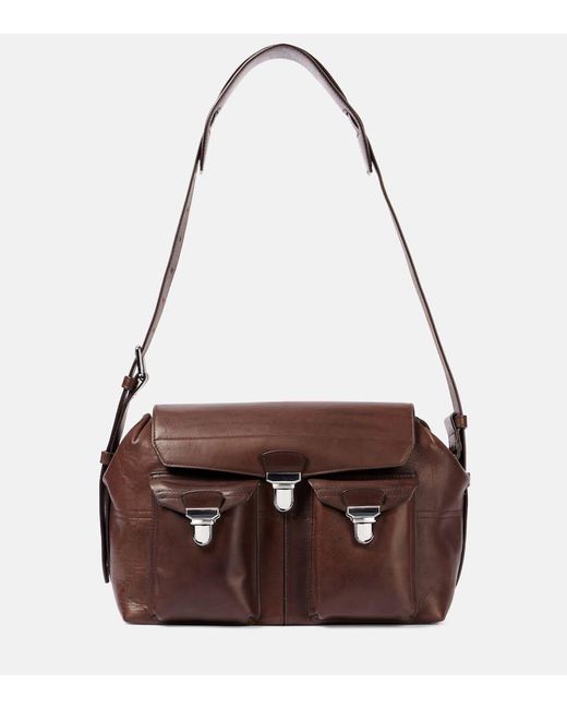 Lemaire Brown Gear Medium Leather Shoulder Bag