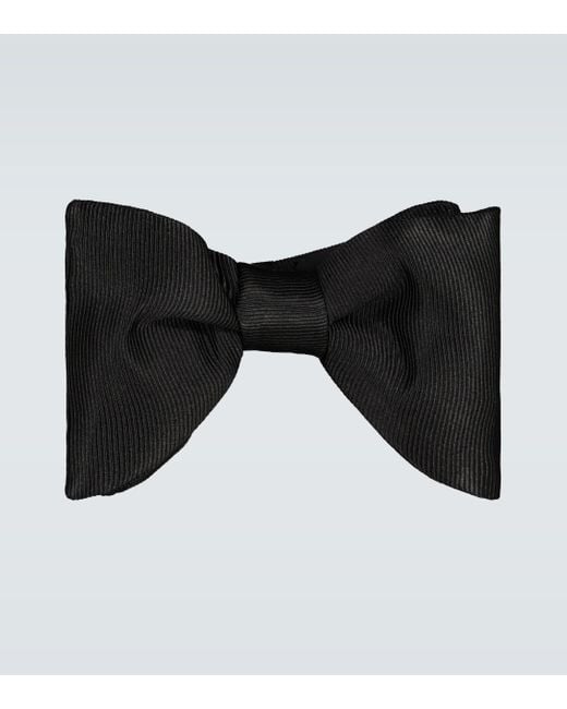 Tom Ford Black Grosgrain Large Evening Bow Tie for men