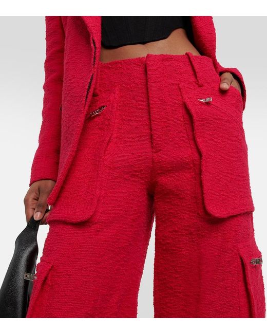 Pantaloni Cargo A Gamba Larga di Amiri in Red