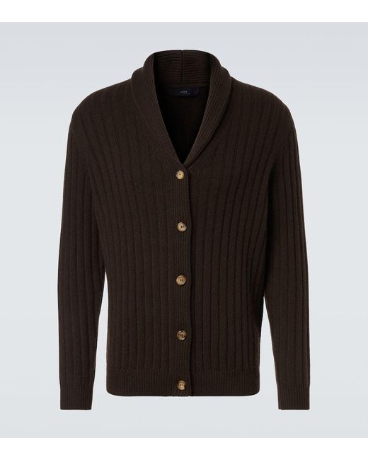 arch4 Black Mr Denver Ribbed-Knit Cashmere Cardigan for men