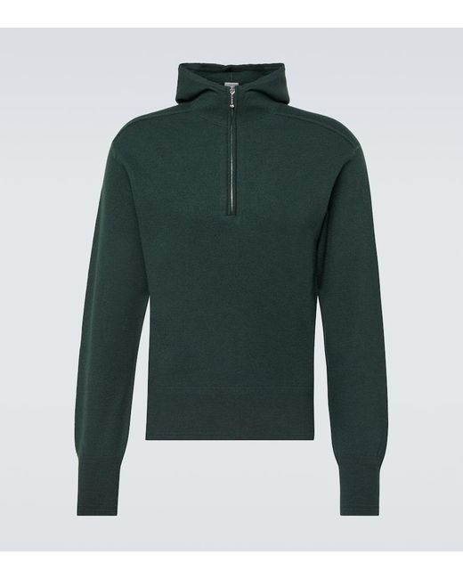 Pullover in lana con zip di Burberry in Green da Uomo