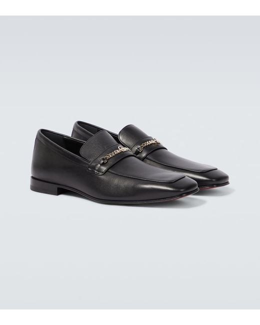Christian Louboutin Loafers Mj Moc Aus Leder in Black für Herren