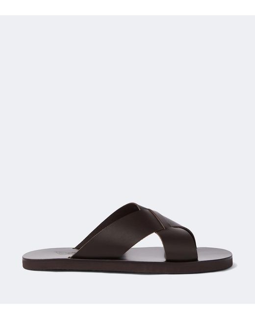 Ancient Greek Sandals Brown Bios Leather Sandals for men