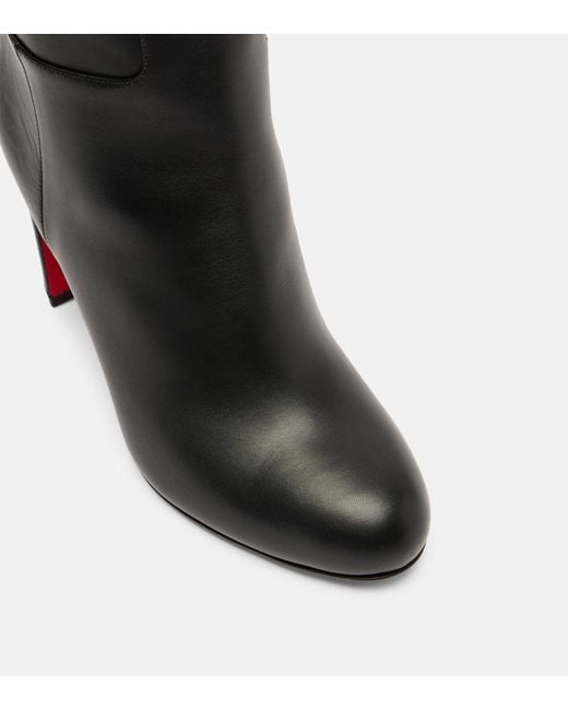 Christian Louboutin Black Leather Knee-High Boots