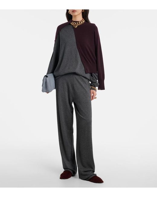 Extreme Cashmere Gray N°347 Aries Cotton And Cashmere Top