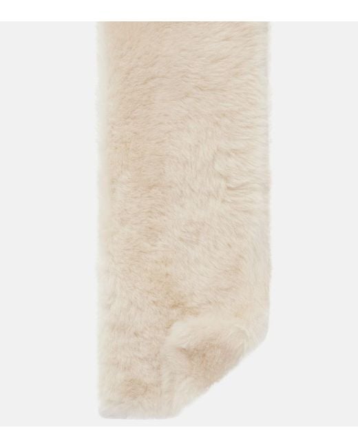 Totême  White Schal Aus Shearling