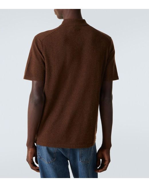 arch4 Brown Cashmere Polo Shirt for men