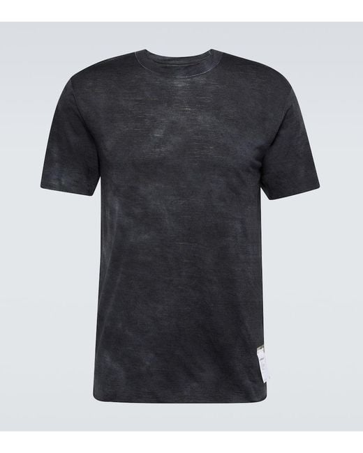 T-shirt in lana di Satisfy in Black da Uomo