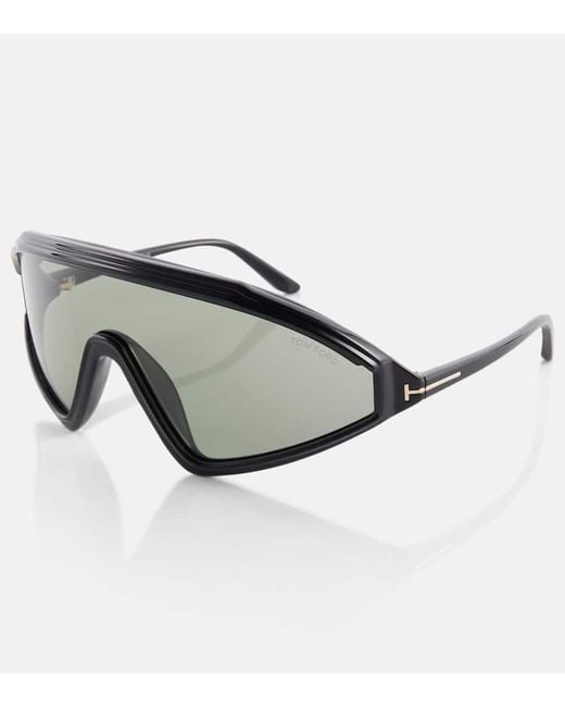 Tom Ford Black Lorna Thin Oval Sunglasses