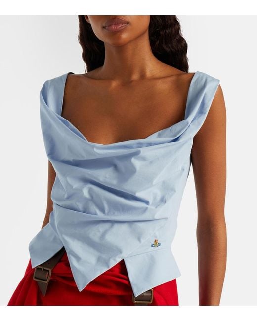Vivienne Westwood Blue Sunday Cotton Bustier Top