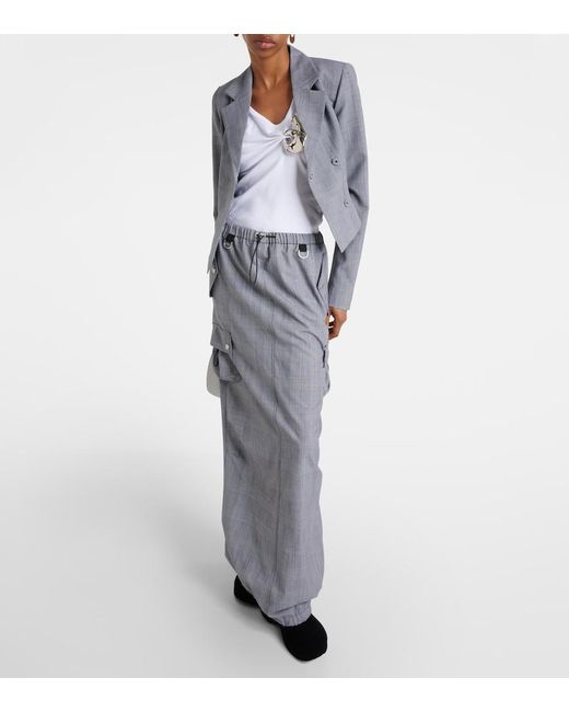 Coperni Gray Prince Of Wales Virgin Wool Blazer