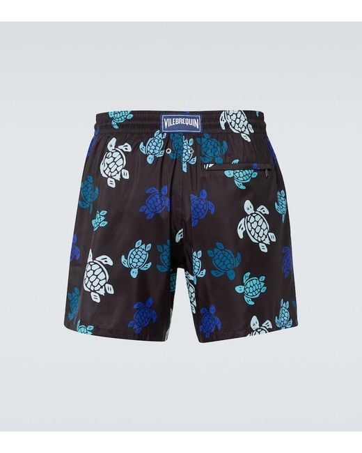 Vilebrequin Blue Printed Swim Trunks for men