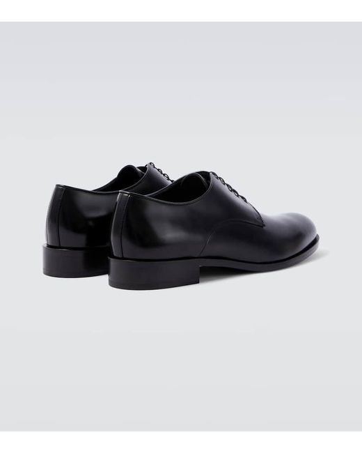 Zapatos Derby De Piel Giorgio Armani de hombre de color Black
