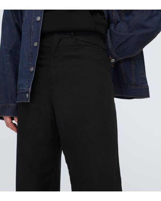 Pantalon ample a taille haute Balenciaga pour homme en coloris Black