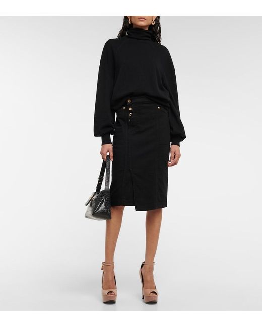 Tom Ford Natural Padlock Platform Leather Sandals