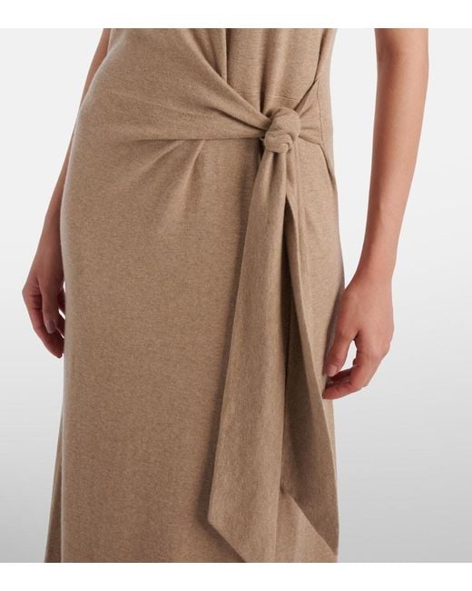 Lisa Yang Natural Maxikleid Angeline Aus Baumwolle Und Kaschmir