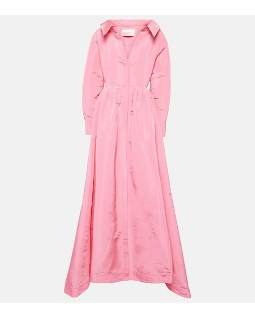 Valentino Pink Silk Faille Gown