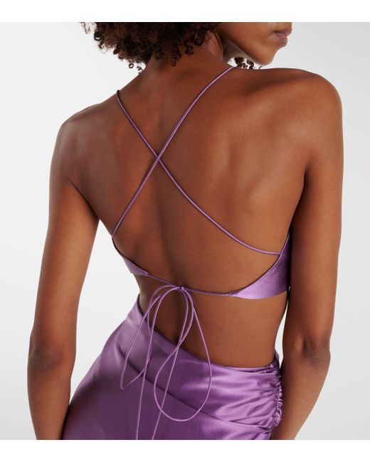 The Sei Purple Silk Bra Top