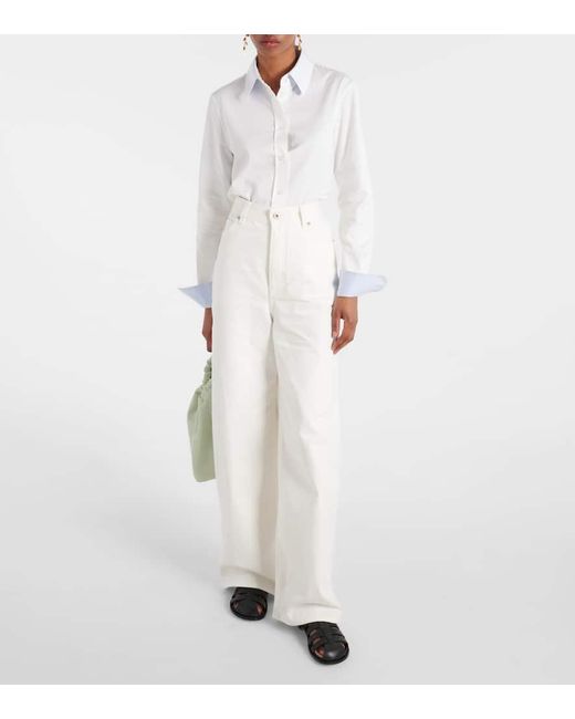 Camisa de algodon Loewe de color White