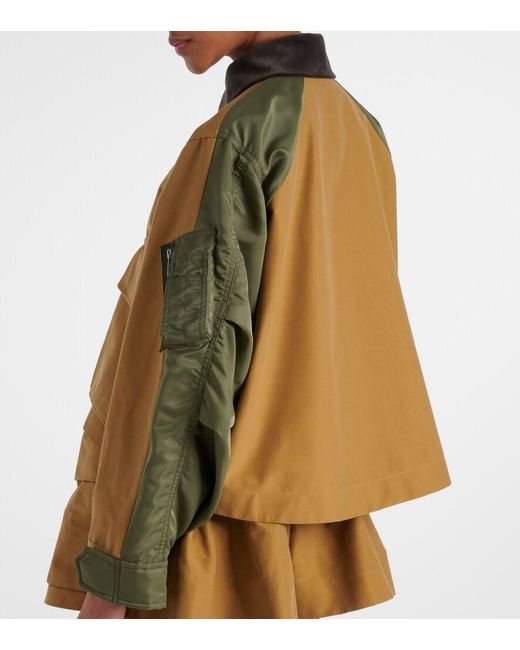 Sacai Natural Cotton-Blend Twill Blouson