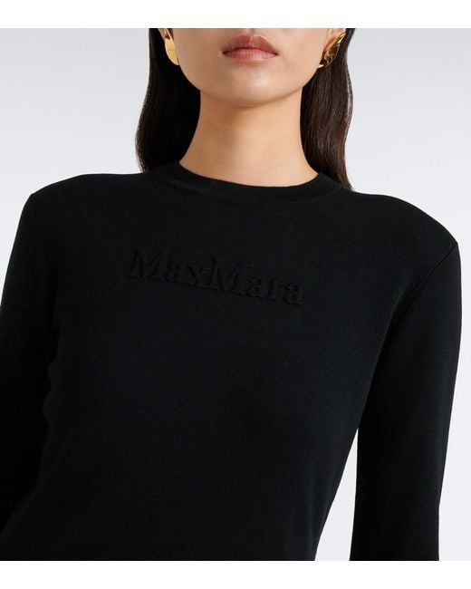 Max Mara Black Virgin Wool Sweater