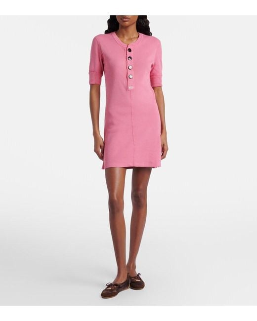 Chloé Pink Cotton Minidress