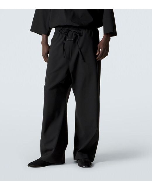 Fear Of God Black Virgin Wool Wide-Leg Pants for men